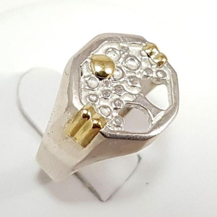 Anillo plata y oro - Árbol de la vida