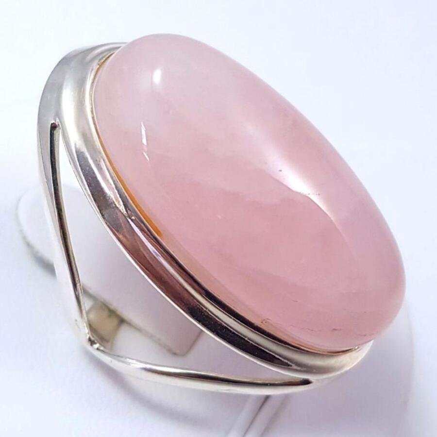 Anillo plata 925 con cuarzo rosa