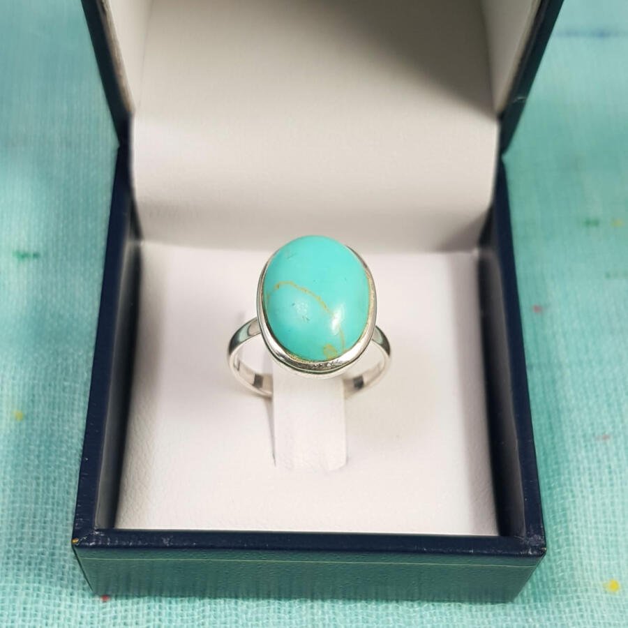 Anillo en plata 925 con Turquesa