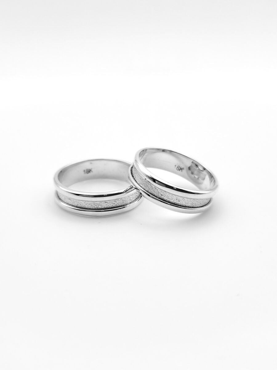 Alianzas en oro 18K blanco