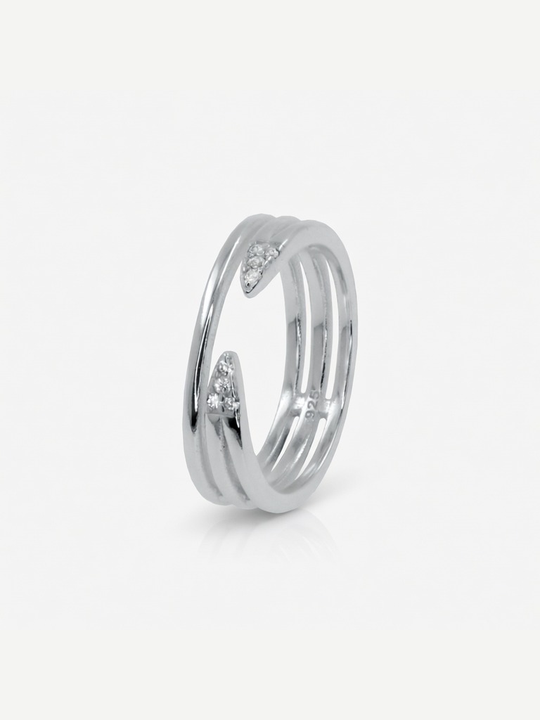 Anillo en plata 925 triple