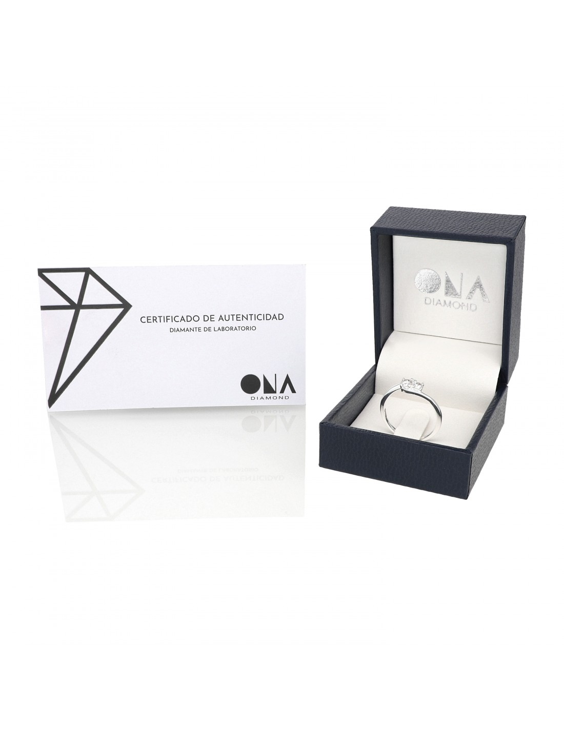 Anillo ONA Diamantes en plata 925 - 0.26 ct. Dos diamantes - Imagen 3